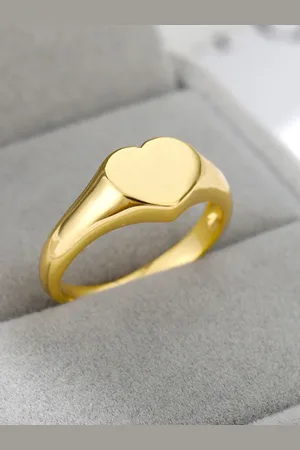 AQUASTREET 18K Antitarnish Waterproof Heart Stamp Ring