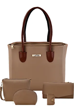LaFille Set Of 5 Textured Structured Handbags