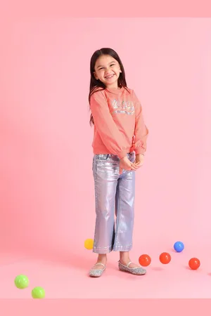 Ralph Lauren Girls Printed Round Neck Sweatshirt