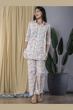 Kalini Printed Pure Cotton Shirt With Trousers Co-Ords