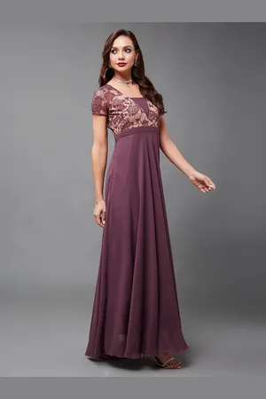 Miss Chase Women Self Design Fit & Flare Maxi Dress