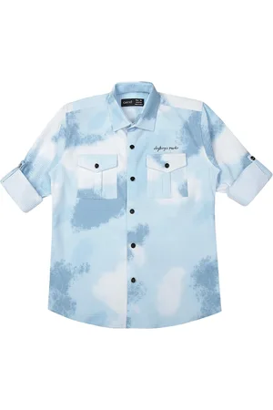 CAVIO Boys Comfort Spread Collar Dyed Cotton Casual Shirt