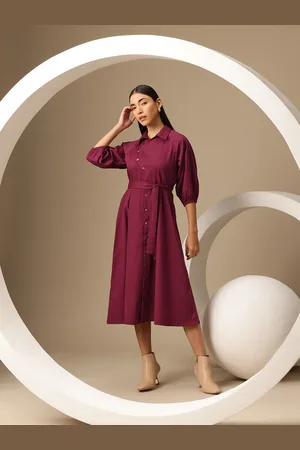 Chemistry Pure Cotton Belted Shirt Midi Dress