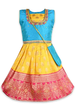 Wish Karo Girls Embroidered Beads and Stones Ready to Wear Lehenga Choli