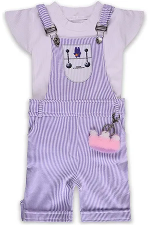 Wish Karo Girls Striped Top with Shorts