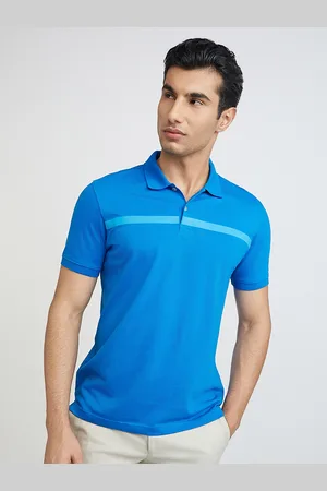 Park Avenue Striped Polo Collar Slim Fit T-shirt