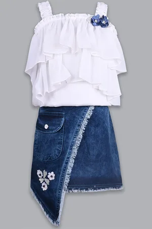 Wish Karo Girls Top with Skirt
