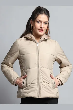 Monte Carlo Women Hooded Solid Casual Padded Lightweight Jacket