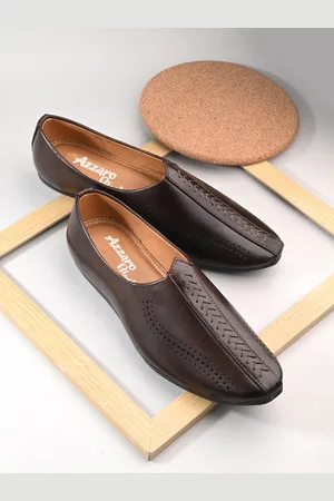 Azzaro Men Textured Round Toe Slip-On Mojaris