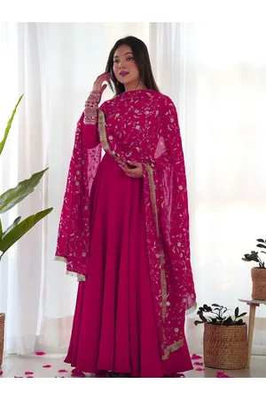 Kalini Fit & Flared Maxi Gown With Dupatta Set