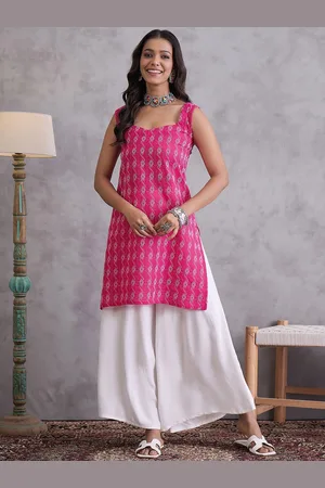 InWeave Women Ethnic Motifs Printed Kantha Work Kurta