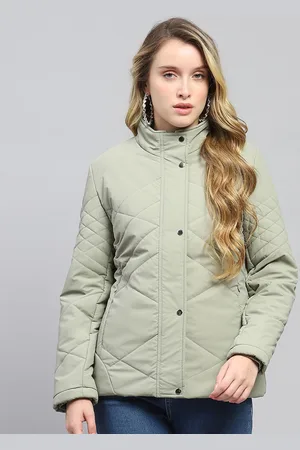Monte Carlo Women Mandarin Collar Solid Casual Padded Lightweight Jacket