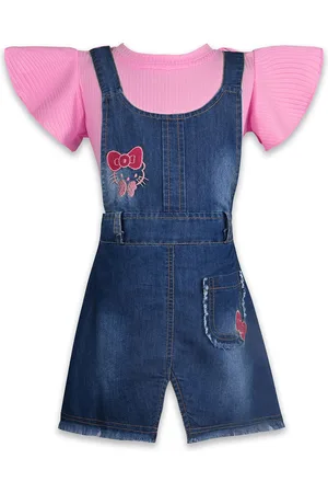 Wish Karo Girls Dungaree With T-shirt