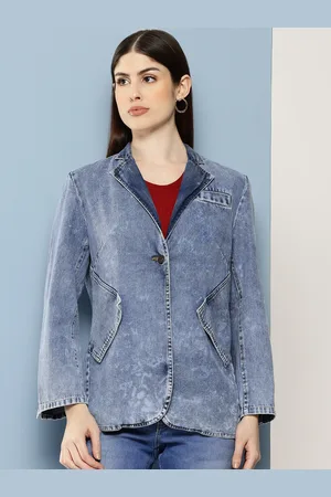 Chemistry Lapel Collar patch Detail Pure Cotton Denim Jacket