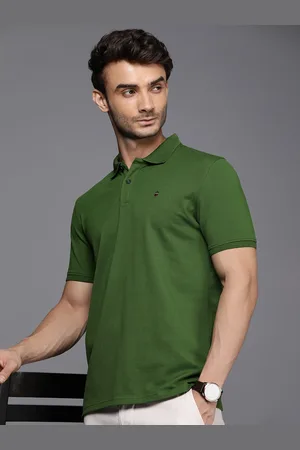 Louis Philippe Men Polo Collar Pure Cotton Slim Fit T-shirt