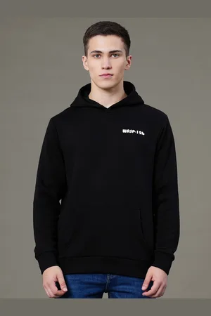 Red Tape Men Graphic Print Fleece Baggy Fit Hoodie
