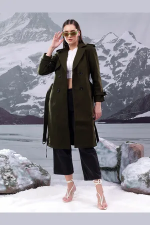 KOTTY Women Double Breasted Overcoat
