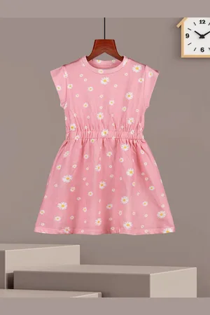 HELLCAT Girls Cotton Printed Fit and Flare Dress