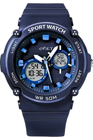 Spiky Kids Round Dial Analogue and Digital Multi Function Automatic Watch SPKEVA29_Blu