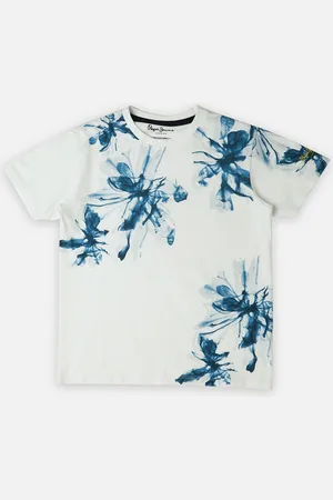 Pepe Jeans Boys Floral Printed Pure Cotton T-shirt