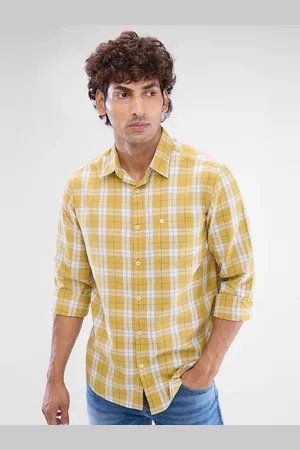 SPYKAR Men Slim Fit Tartan Checks Opaque Checked Casual Shirt