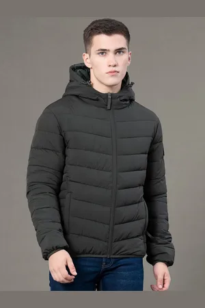 Red Tape Men Solid Hood Padded Jacket