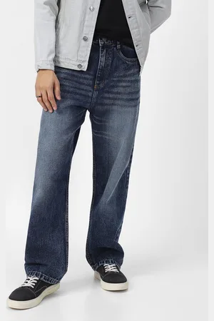 URBANO Men Loose Relaxed Fit Heavy Fade Jeans