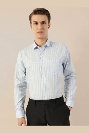 Invictus Men Original Spread Collar Tartan Checked Cotton Formal Shirt
