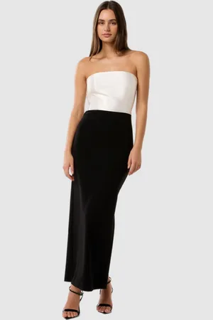 Forever New Colourblocked Satin Maxi Dress
