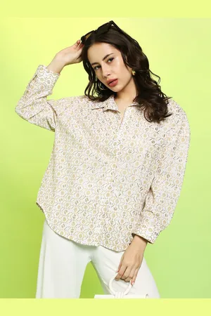Campus Women Comfort Fit Floral Printed Cotton Casual Shirt