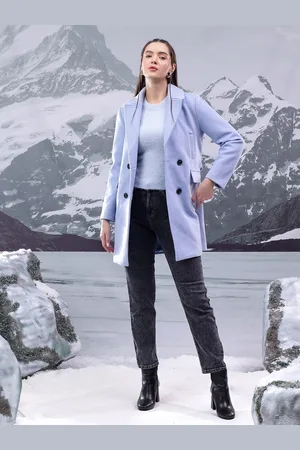 KOTTY Women Notched Lapel Single-Breasted Overcoat