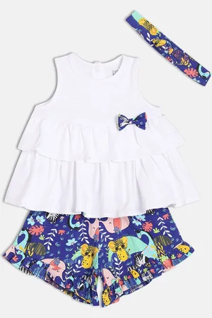 MINI KLUB Girls Pure Cotton Top with Shorts