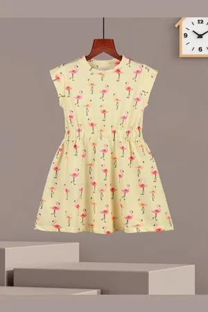 HELLCAT Girls Cotton Conversational Printed Fit and Flare Dress