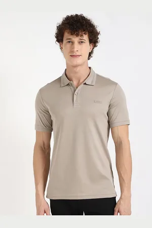 Calvin Klein Men Solid Polo Collar Slim Fit Cotton T-shirt