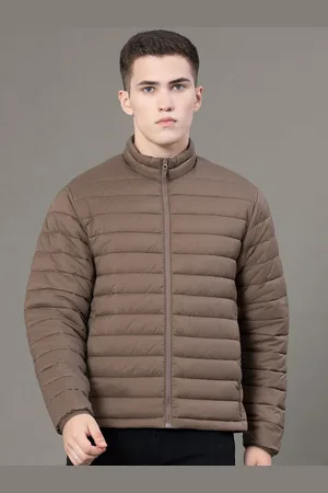 Red Tape Men Solid Stand Collar Padded Jacket