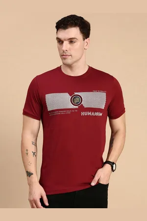 Classic Polo Men Graphic Printed Round Neck Cotton Slim Fit T-shirt