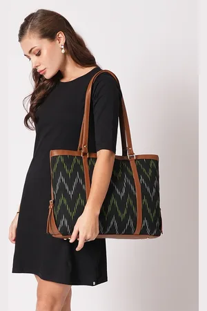 Globus Women Abstract Printed Structured Cotton Shoulder Bag