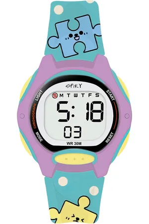 Spiky Kids Printed Dial Digital Automatic Watch SPKEVA18_C1_TURQ
