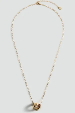 MANGO Link Chain Design Necklace With Pendant