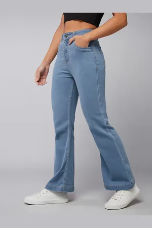 DOLCE CRUDO Women Bootcut High-Rise Heavy Fade Stretchable Jeans
