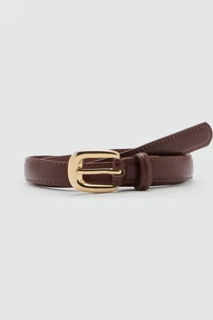 MANGO Women Solid Slim Belt