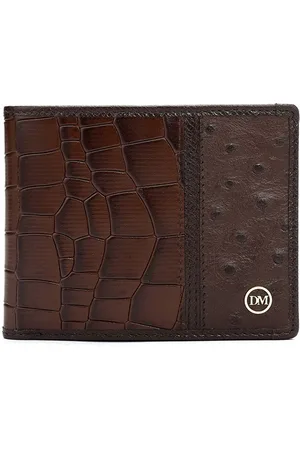 Da Milano Men Textured Leather Two Fold Wallet