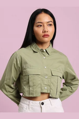 Bene Kleed Women Opaque Crop Casual Shirt