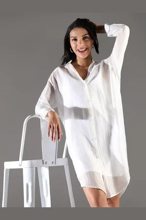 SHOWOFF Women Shirt Collar Shirt Dress