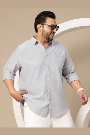 Sztori Men Plus Size Premium Pinstripes Casual Shirt