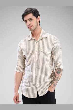 SPYKAR Men Striped Pocket Detailing Slim Fit Casual Shirt