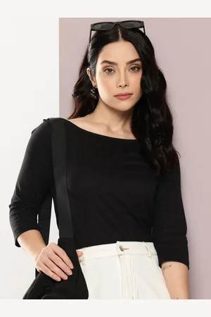Kook N Keech Solid Boat Neck Pure Cotton Top