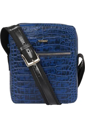 Hidesign Men Textured Leather Messenger Bag