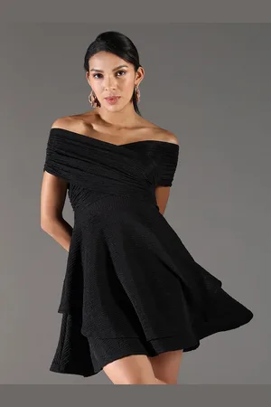 SHOWOFF Women Off-Shoulder Fit & Flare Dress