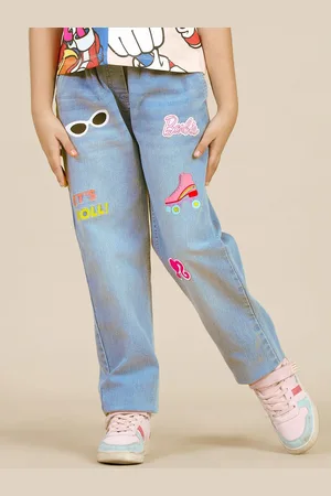 Kidsville Girls Printed Jeans
